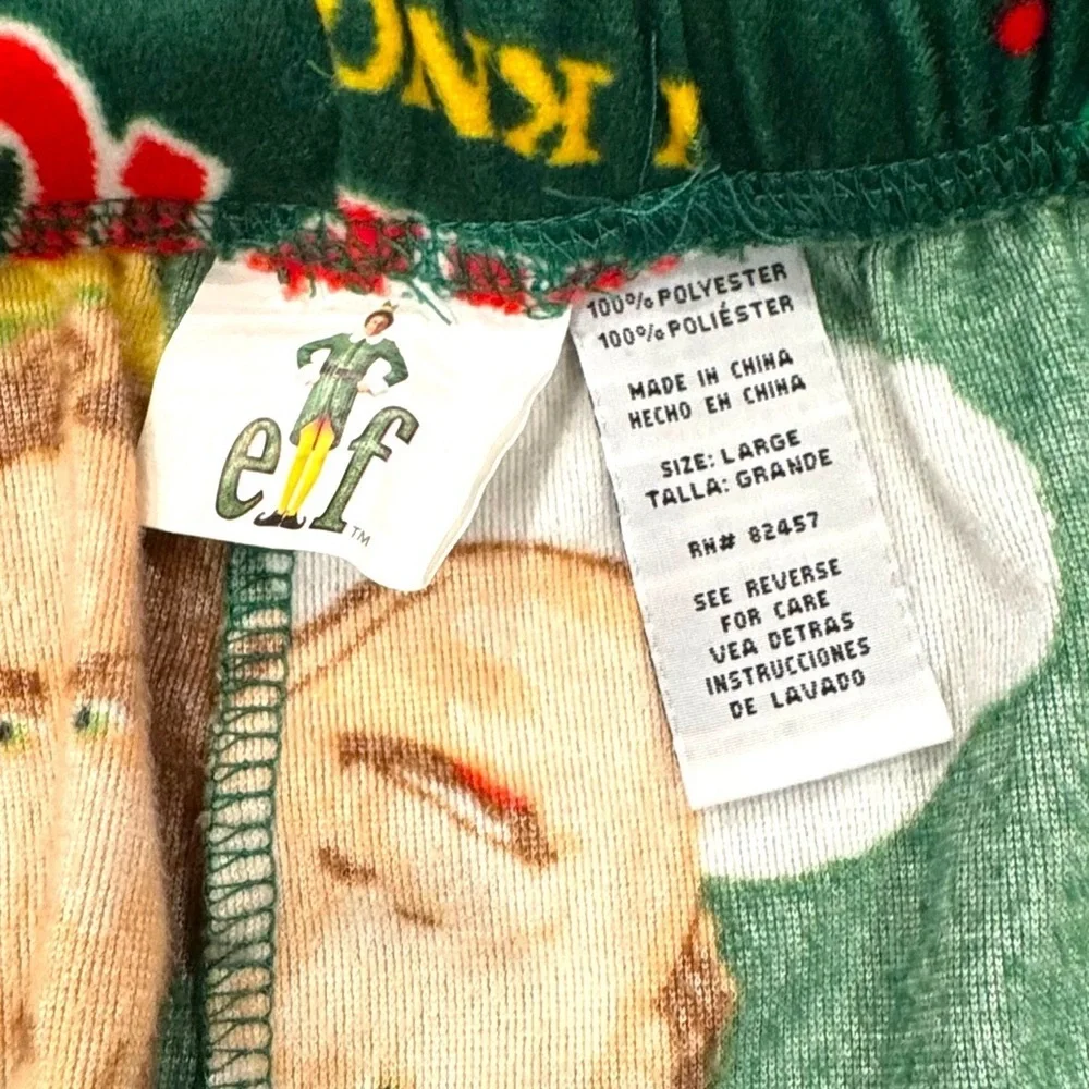 NWOT Elf Sizes L, XL  “OMG! Santa I Know Him” Green Christmas PJ Pants New!